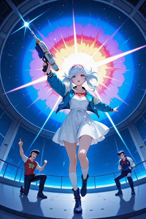 score_9, score_8_up, score_7_up, masterpiece, best quality, perfect facial features, highest resolution, 8k, amazing quality, detailed eyes, clear eyes, dynamic composition, dynamic pose, face clearly visible, whole body, low angle, 1girl 1man, two people,...