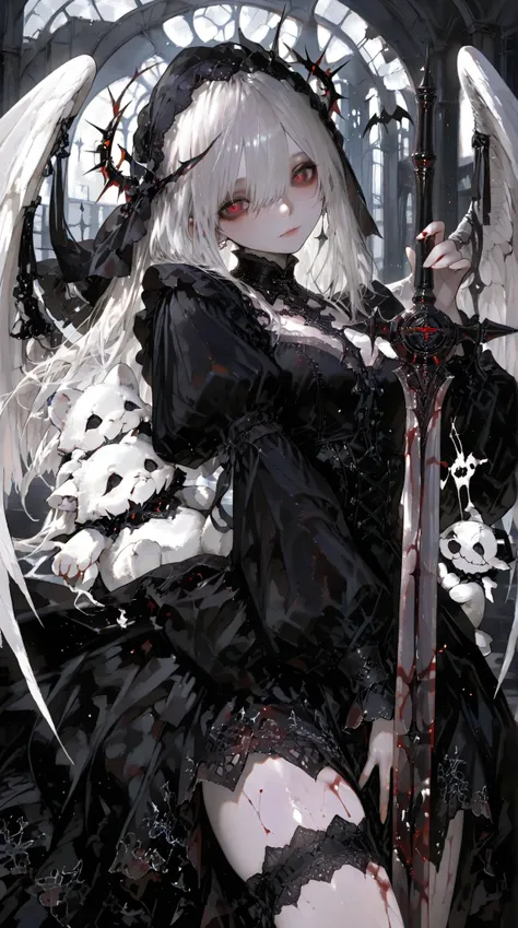 748cmstyle,Outstanding Works,Slightly realistic, excellent quality , is very beautiful, 超High Resolution, High Resolution,anime style,,Dream Vision,atnr ,........... 8k, 1 girl, semi real, (oil on canvas:1.4), beauty, dark knight, gothic dark fantasy, pal...