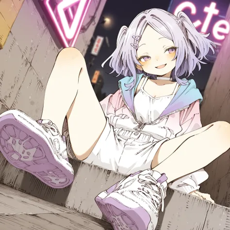 ((Abara Heiki Style)), ((Masterpiece)), ((best quality, amazing quality)), ((very aesthetic, absurdres, newest, scenery)), ((detailed background, negative space, blurry background, depth of field)), ((dynamic angle, from below)), ((1girl)), cute young girl...