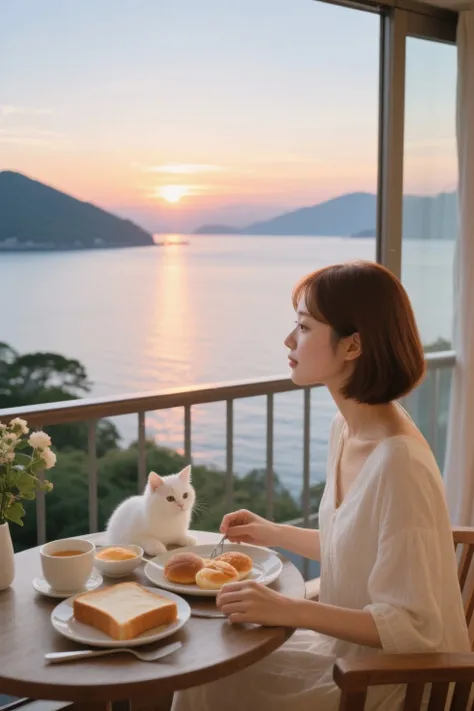 子猫と朝食を〜(^^ゞ