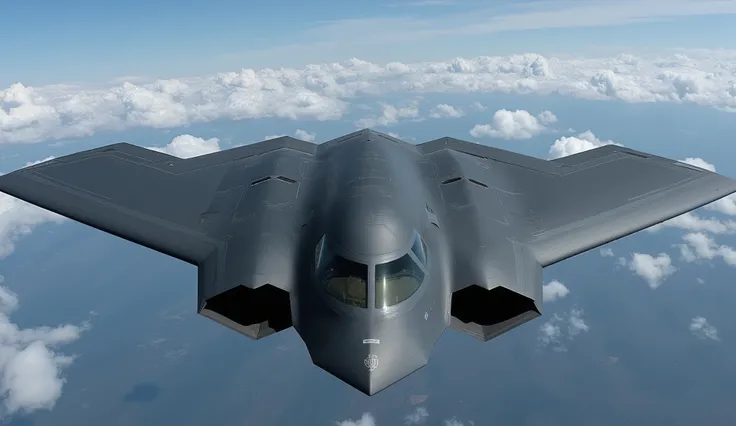 masterpiece, Highest Quality,(6th generation stealth fighter:1.5),Dark Silver,Around、 Countless autonomous drones swarming around,( There is no vertical tail :1.5),( Flat aircraft like a manta ray without a vertical tail :1.5),( There are multiple drones :...