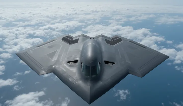 
masterpiece, Highest Quality,(6th generation stealth fighter:1.5),(Silver grey aircraft:1.5),(multiple autonomous drones are swarming:1.5),( There is no vertical tail :1.5),( Flat aircraft like a manta ray without a vertical tail :1.5),( There are multipl...