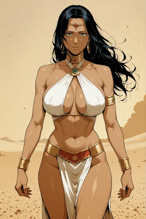 bracelet, clothing cutout, pelvic curtain, halterneck, armlet,,score_9, score_8_up, score_7_up, score_6_up, score_5_up, score_4_up, (masterpiece), Anime source, best quality, Anime illustration, stylized, pulp art, (masterpiece), best quality, high quality...