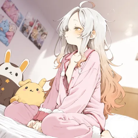 ((Abara Heiki Style)), ((Masterpiece)), ((best quality, amazing quality)), ((very aesthetic, absurdres, newest, scenery)), ((detailed background, negative space, blurry background, depth of field)), (dynamic angle, profile), ((1girl)), cute young girl, (He...