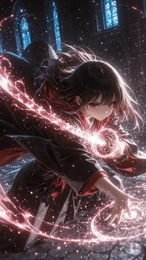 Satsuma Hogwarts , A proud samurai from the Satsuma domain of the Far East enrolled at Hogwarts School of Witchcraft and Wizardry , Beneath the wizard's robes lies a well-trained physique, and his magic wand contains a sword hidden inside , aiming a long w...