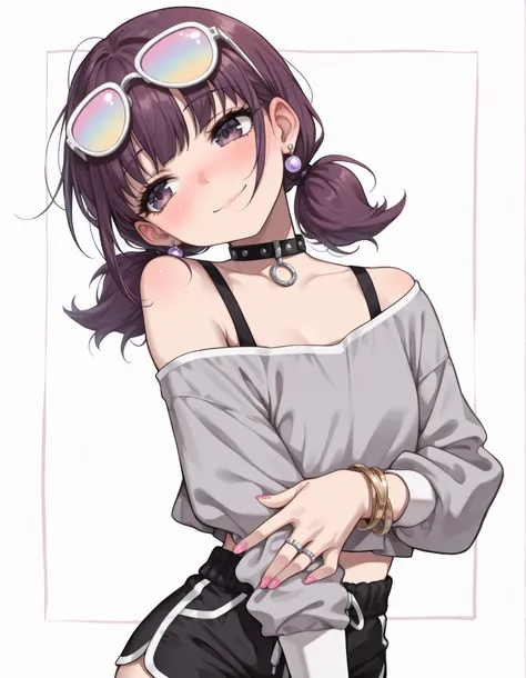 (masterpiece:1.2, highest quality), (beautiful and detailed eyes: 1.2), (Highly detailed CG, Super Detailed),(very detailed and beautiful:1.1), (perfect details:1.1),
((Highly detailed dark purple eyes)), highly detailed face, ((short twin tails light ...