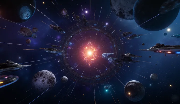 A stunning and futuristic YouTube channel banner about "Amazing Discoveries in Science", featuring glowing galaxies, DNA helix, atoms, and futuristic technology blended with nature, in a cosmic and mysterious style. The design should be vibrant, eye-catchi...