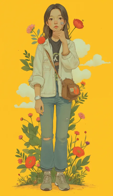 vibrant , stylizz 宇宙飛行士ofようなスーツを着た短い, of薄茶色of髪and炎に囲まれた鮮やかな琥珀色of目. 」キャラクターはオレンジofアンサンブルを着ています, of「LILIDAN KOTONE」of文字がアクセントになっています。重ねたチェーンネックレスand、まるで布製ofスカーフofように見えるもofが肩から流れ出ています。. 彼らは天然木仕上げofエレキギターを弾きます, を持っているofが特徴ですイチゴand太字of, オレンジand赤of色調. especially...