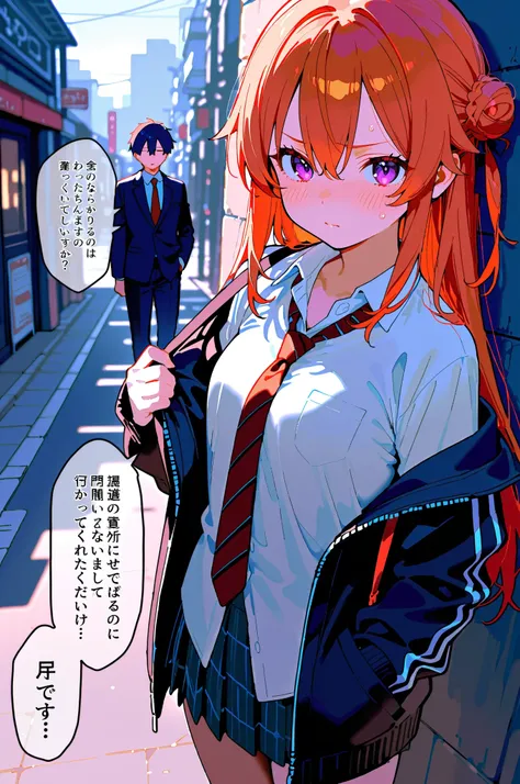 Two cute shotas standing on the street and talking.