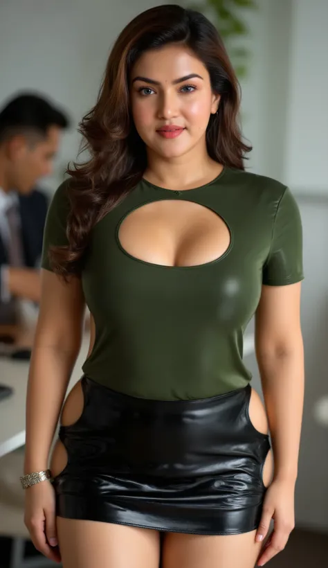 a photo Hyper-Realistic Ultra HD, The image showcases an incredibly realistic 4K photorealistic resolution, highlighting her captivating presence and a mesmerizing physique. leaving you entranced by the seamless fusion of artistry and supreme realism. loo...