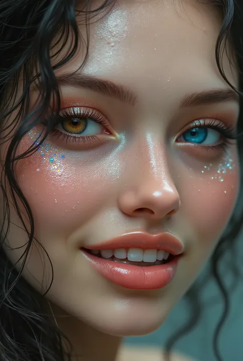 score_9, award-winning beauty editorial close-up, extreme close up, macro shot, Ultra realistic close-up portrait of a beautiful woman s face, photorealism, editorial high fashion magazine photography, shot with a Canon EOS R5 + RF 85mm f/1.2L lens, apert...