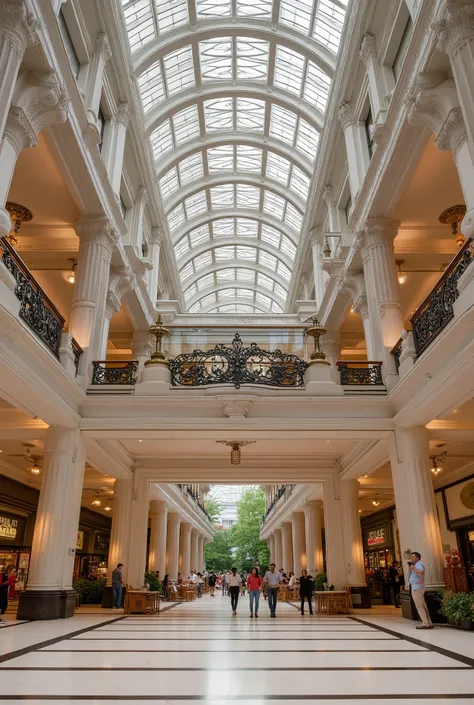 BUILDING WHERE THE GROUND FLOOR IS WITH TICKET OFFICE AND ON THE FIRST FLOOR AS A FOOD COURT WITH LIGHT ENTRANCE THROUGH A REALISTIC CEILING 