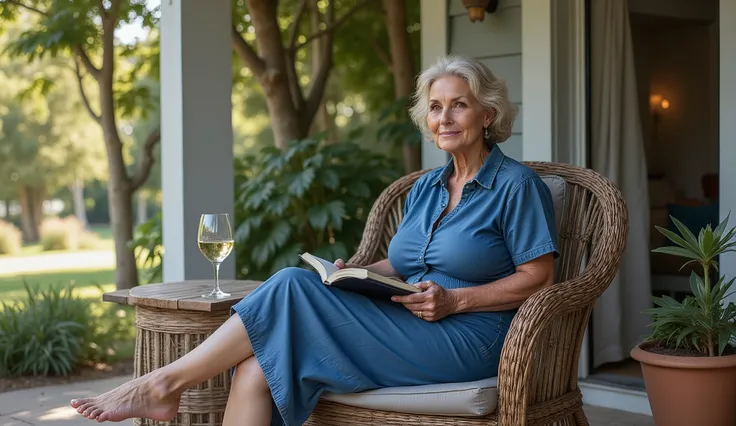 elderly woman, Görsel Promptu: ((RAW Photo)), masterpiece, best quality, (Extremely detailed 8k cinematic film still), ((Relaxed full body shot)), the stunning woman with the ((mature, wise face of HeatherFlux, 60 years old)) and a ((toned, statuesque, and...