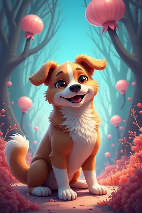 Change the cat in the image generated above to a dog