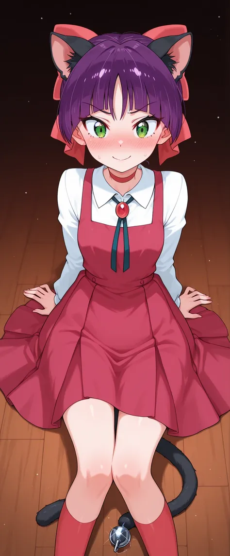 high resolution, Adult Women , Good Lighting, Despicable, , (I haven't taken off my clothes), (((School Uniform))), (()), ((Cat ear girl,GeGeGe no Kitaro)), (), Abdominal area only, (), , cute face, I' m I'm so embarrassed that I blush, smile yang, (...