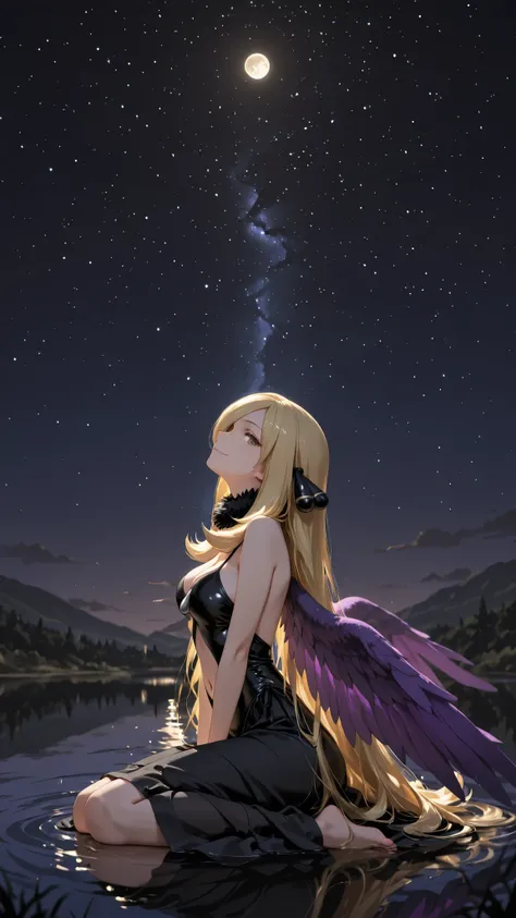 ((Cynthia)),((extremely Detailed face)), ((perfect face)), ((perfect eyes)), (masterpiece, detailed:1.2), perfect eyes, highest quality, Ultra High Quality, 40k, solo, Looking viewer, sideways glance,
Beautiful and delicate girl, beautiful gold eyes, pure...