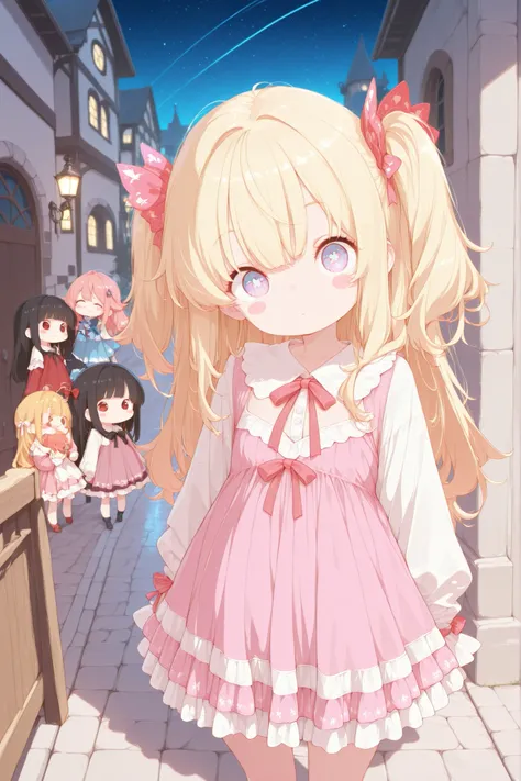 Girls from various Grimm fairy tales, group picture, cool composition, stylish,deformed, blush stickers,