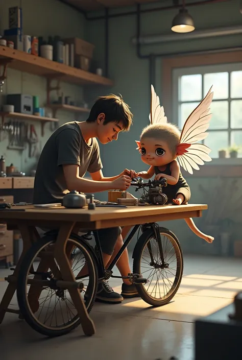 Fixing the bike on a table and winged a character box just like the photo with lots of details 