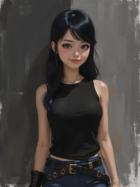 sketch painting, marinette Dopanchan, A very beautiful and cute 22 year old woman with a slight smile. (((Shy smile))), sharp focus on the face, (((Western eyes:1.5))), (((Extremely detailed ice-blue eyes, beautiful eyes, beautifully detailed eyes))), (((d...