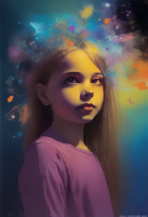 young girl, creative improvisation (Created by Paul-Lehr)