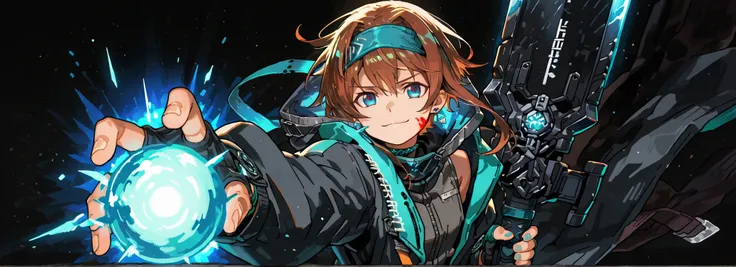 A short, solitary male character, a young teenager, about 5'7" tall, with a style and aura similar to Amiya from Arknights, but unmistakably masculine.

His face is exactly like that of Lloyd de Saloum from Tensei Shitara Dai Nana Ōji, with striking blue e...