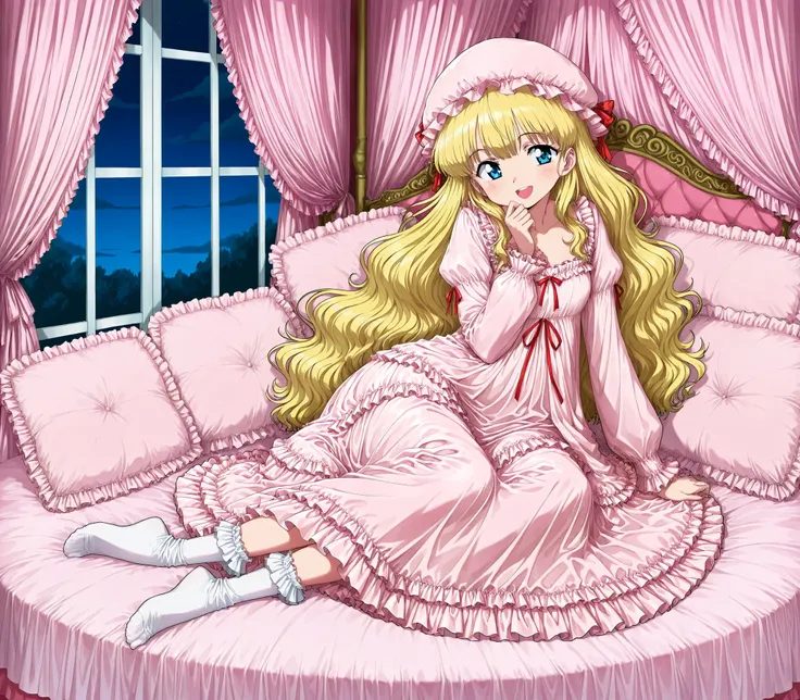 masterpiece, so beautiful, (Anime Coloring, animated screenshot), Official Art, Illustration, 90s Anime Style,
1girl, masterpiece, Highest Quality, Ridiculous, Official Art, Official Style, cute girl,she's laughing, little girl, Before going to bed,((12 ye...