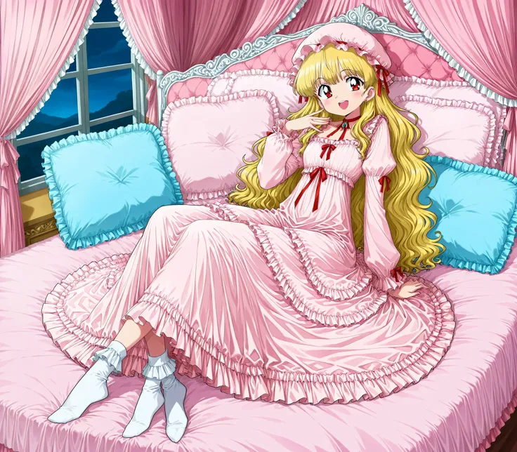 masterpiece, so beautiful, (Anime Coloring, animated screenshot), Official Art, Illustration, 90s Anime Style,
1girl, masterpiece, Highest Quality, Ridiculous, Official Art, Official Style, cute girl,she's laughing, little girl, Before going to bed,((12 ye...