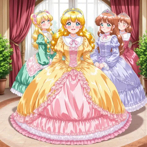 masterpiece, so beautiful, (anime着色, anime), OFFICIAL ART, illustration, ((90年代animeスタイル:1.0)),
1girl, masterpiece, Highest Quality, silly, OFFICIAL ART, official style, Cute Princess, ((12 years old,smaller,full body, Distant Scenery:1.0)),she's laughing,...