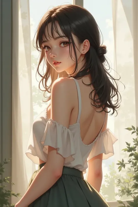 振り向く女子 v1.0