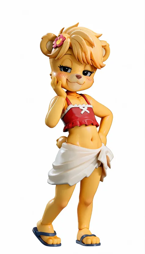 score_9, score_8_up, score_7_up, (masterpiece, best quality, very aesthetic, absurdres, source furry, shaded, 1girl, lolicon, bear, furry female, Sunni Gummi, young, black eyes, smile, blush, blonde hair, messy bangs, bear features, bear ears, bear tail, y...