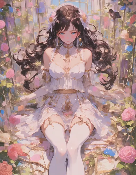 Perfect body 30y Lolita girl in a birdcage spreading legs (NSFW girl spreading perfect 02 legs:0.5), Lolita girl all i frame, alone , NSFW pantie showcase between spreading legs (focus on pink panties:0.9) , The woman is siiting alone, she is wearing white...