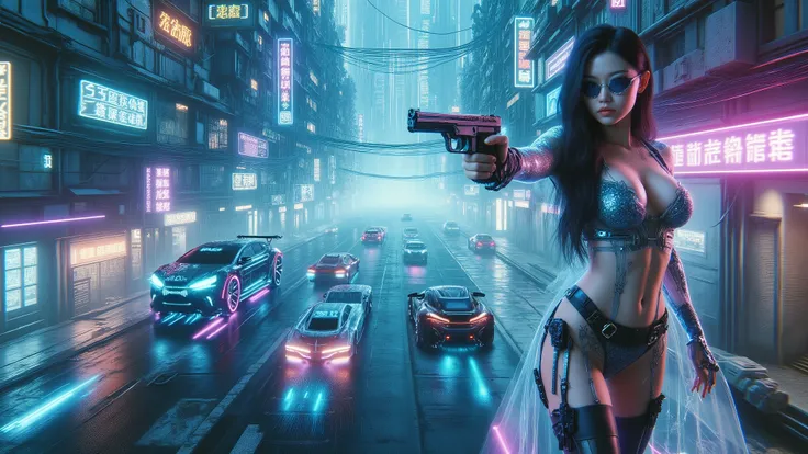 (((high angle view, overhead shot))). (Ryoji Ikeda Style). Translucent Chinese girl in mid-ground, ((half-body thigh level medium:1.8 shot)), long hair, open legs, (((transparent:0.1 short:0.1 shift dress))), cleavage, large-breast:1.2, her short:0.1 pisto...