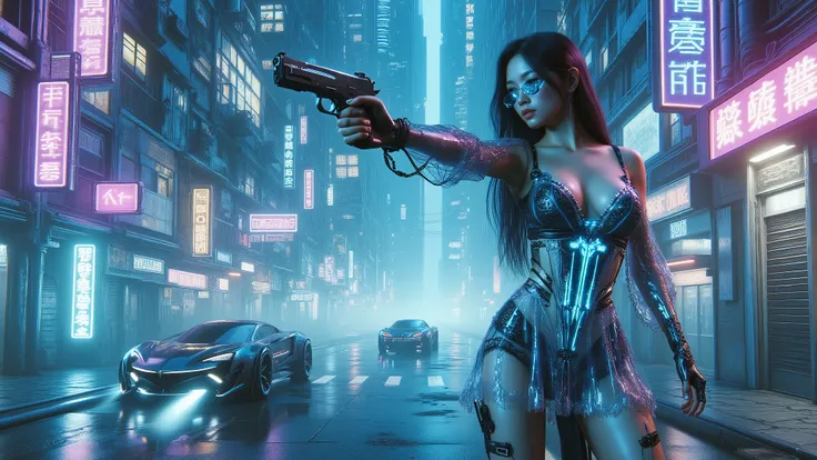 (((high angle view, overhead shot))). (Ryoji Ikeda Style). Translucent Chinese girl in mid-ground, ((half-body thigh level medium:1.8 shot)), long hair, open legs, (((transparent:0.1 short:0.1 shift dress))), cleavage, large-breast:1.2, her short:0.1 pisto...