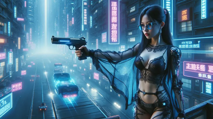 (((high angle view, overhead shot))). (Ryoji Ikeda Style). Translucent Chinese girl in mid-ground, ((half-body thigh level medium:1.8 shot)), long hair, open legs, (((transparent:0.1 short:0.1 shift dress))), cleavage, large-breast:1.2, her short:0.1 pisto...