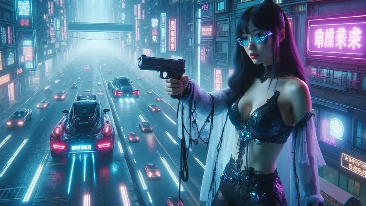 (((high angle view, overhead shot))). (Ryoji Ikeda Style). Translucent Chinese girl in mid-ground, ((half-body thigh level medium:1.8 shot)), long hair, open legs, (((transparent:0.1 short:0.1 shift dress))), cleavage, large-breast:1.2, her short:0.1 pisto...