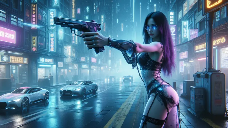 (((high angle view, overhead shot))). (Ryoji Ikeda Style). Translucent Chinese girl in mid-ground, ((half-body thigh level medium:1.8 shot)), long hair, open legs, (((transparent:0.1 short:0.1 shift dress))), cleavage, large-breast:1.2, her short:0.1 pisto...