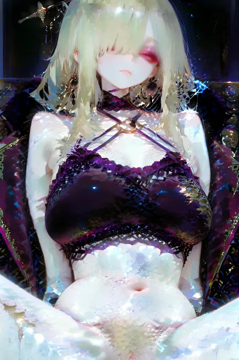 melkor_style,,Outstanding Works,Somewhat realistic, excellent quality , is very beautiful, 超High Resolution, High Resolution,anime style.anatomically accurate,.......8,000.8,000..A strand of hair hung over one eye; a mature woman wore a dark velve...