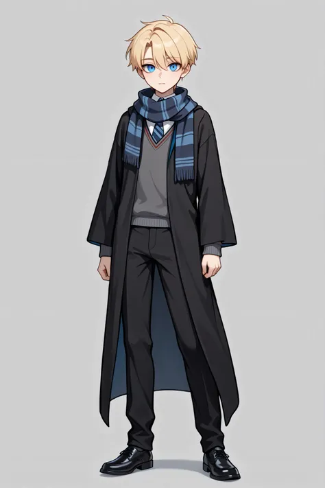 score_9, score_8_up, score_7_up, best quality, masterpiece, 4k resolution, 1boy, solo, youthful, full body, blonde hair, clean hair, tidy hair, neat hair, bangs, parted bangs, hair between eyes, short hair, blue eyes, sharp eyes, looking at viewer, confid...