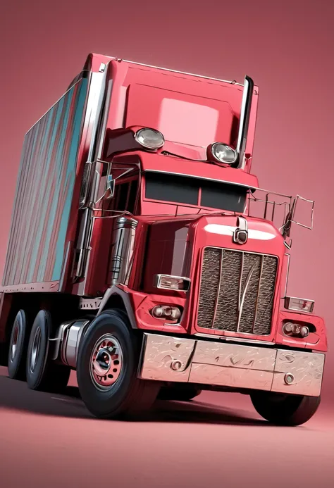 ultra-realistic retro {x} Aravid truck model on a desk next to a computer monitor, highly detailed 3D rendering, hyper detailed 3 d render, highly detailed model, Realistic recreation, highly professional, highly detailed realism, highly detailed 3D render...