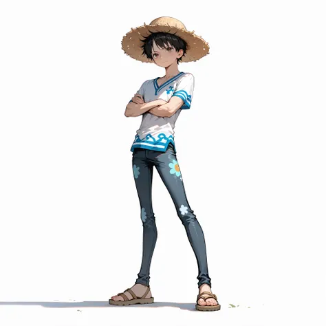 (male), (teen boy), (slim body), (broad chest for teenager), (toned arms), (long legs), (black hair), (brown eyes), (no beard), (solo), (single character), (full body version), (white background), (no background), (highly detailed), (shadow), (standing pos...