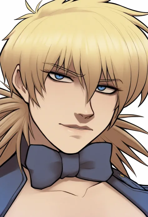 1girl, solo, white background, portrait, long sleeves, 
masterpiece, best quality,  ytrprm, seras victoria, hellsing, blonde, bowtie, looking at viewer, dominatrix, femdom, apathetic, mature, sexy, blonde hair, strip club