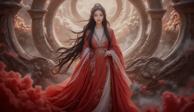 Full hd elegant picture of princess wearing western dress big hips curvy figure in the palace 