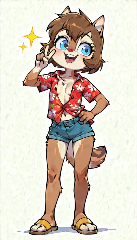 score_9, score_8_up, score_7_up, score_6_up,, hi_res, furry_source, absurdres, masterpiece, best quality, amazing quality, Chip'n Dale Rescue Rangers, 1girl, solo, alone, Femdale, furry, anthro, chipmunk girl, brown fur, blue eyes, chipmunk tail, red nose,...