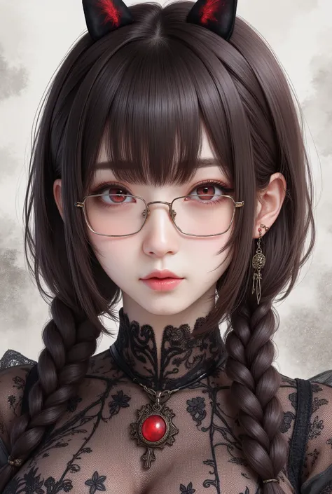 ( Highest Quality, best illustrations,high image quality:1.2), (Horror Fantasy:1.5), (ink and watercolor:1.5),(Ominous Scenery :1.5),(A lot of dust rises:1.5),( Dirt Track :1.5),(wonderful:1.5),(masterpiece:1.5), (Powerful figures:1.1、Big Breasts:1....