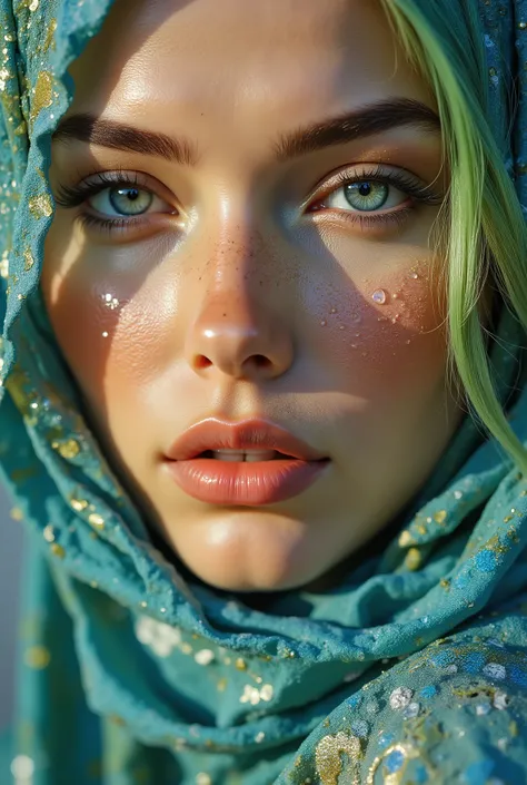 high-quality photography, macro portrait lens at eye level, smooth left turn with barely noticeable illumination, shallow depth of field, 8k realism, ultra-detailed skin texture, cinematic warmth, smoldering calm PG-13, elementary elegance, luminous heat, ...