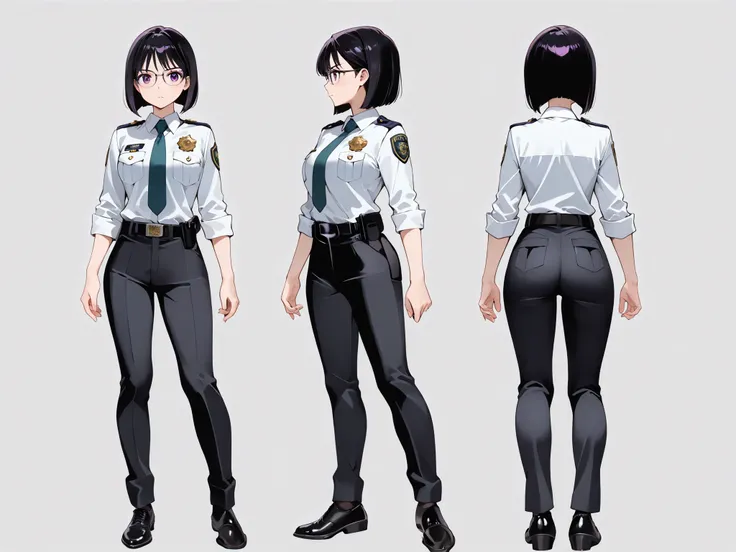 model sheet, masterpiece, best quality, high resolution, front view, side view, back view, multiple views, reference sheet, full body, 1girl, 24 years old, 172cm tall, adorable and attractive woman, beautiful detailed eyes, slender yet athletic build, medi...