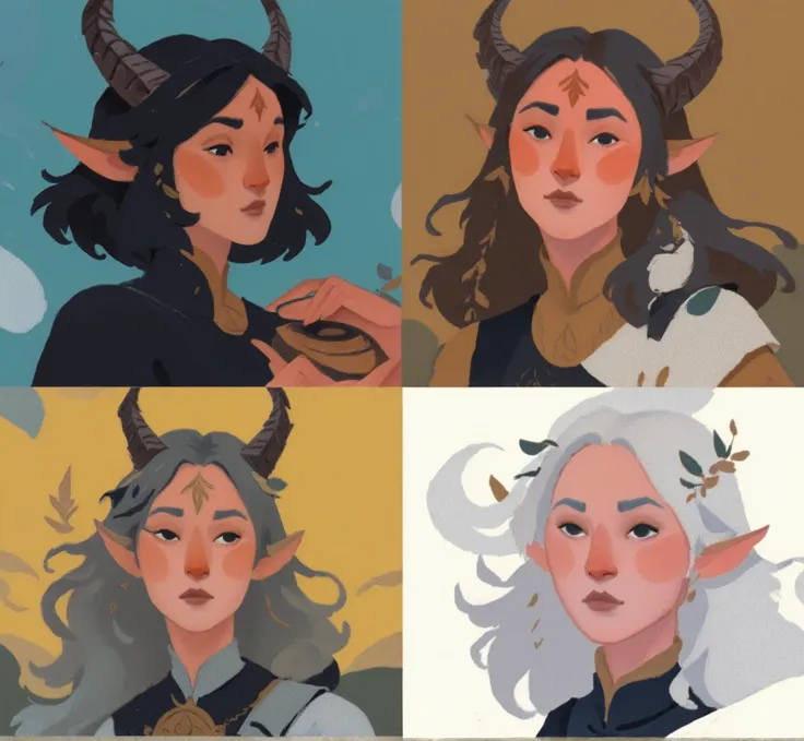 dkri style, hyper detailed gouache portrait of 1girl, black eyes, painterly illustration, gouache layered textures, soft illustration, 2d art, abstract background, masterpiece, best quality, flat illustration, extreme quality, IllustriousQual, masterpiece,...