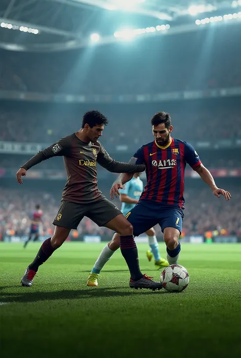 Je voudrais que tu me fasse faire arrête messi lors d'un match de champions league 