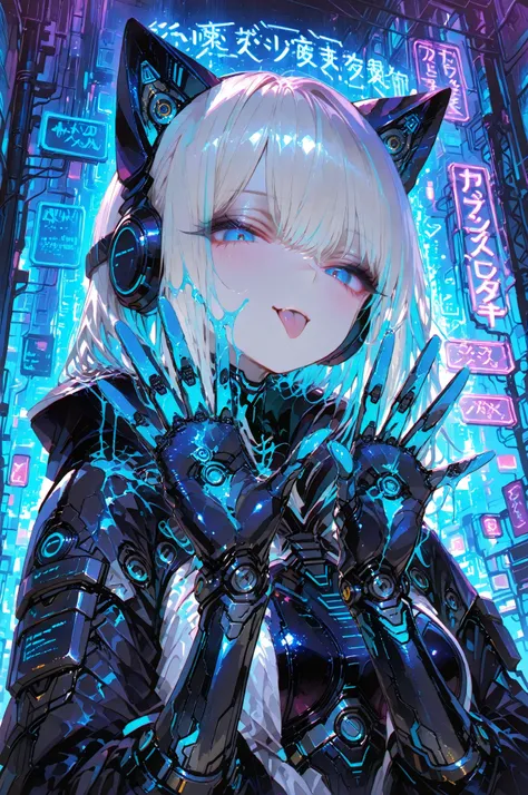 Outstanding work, subtly realistic, exceptional quality, exceptionally beautiful, ultra-high resolution, high resolution, anime style,,748cmstyle.......Mecha Catwoman, full-body reveal... cybernetic armour featuring feline detailing, fluid mechanical ears,...