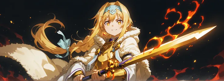 A short, solitary male character, a young teenager, about 1.5 meters tall. He stands alone against a deep black background, making him stand out vividly. His physique, face, and height are exactly like Lloyd de Saloum.
He has long blonde hair styled exact...